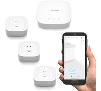 YoLink Smart Home Starter Kit: Hub & Water Leak Sensor 4 with 105dB Audio Alarm 3-Pack, SMS/Text, Email & Push Notifications, Freeze Warning, LoRa Up to 1/4 Mile Open-Air Range, w/Alexa, IFTTT