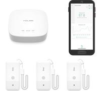 YoLink Smart Wireless Thermometer, Wide Temp Range for Freezer, 3-Pack, Fridge, Green House, Pet Cage, App, Emails, Text/SMS alerts, up to 5 Years Battery Life- Hub Included