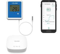 YoLink Smart X3 Outdoor Temperature data logger with Probe, Thermometer, 1/4 Mile Long Range, 5+ Years Battery Life, Emails, Text/SMS, App Alerts, Alexa, IFTTT. Pool, Hot Tub, Fish Tank. Hub Included!