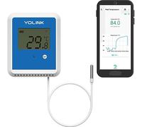 YoLink Smart X3 Version Outdoor Temperature Data Logger with Probe, Thermometer, 1/4 Mile Range, 5+ Years Battery Life, Emails, Text, App Alerts, Alexa, IFTTT. Pool, Hot Tub, Fish Tank. Hub Required!