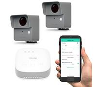 YoLink SpeakerHub & Two Outdoor Motion Sensors Smart Home and Security Kit, Driveway Alert - Audio Hub Plays Tones/Sounds, Spoken Messages, ¼ Mile Range, WiFi Required