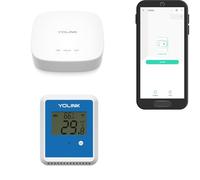 YoLink X3 Outdoor Temperature & Humidity Data Logger, Hygrometer, Thermometer, 1/4 Mile Range, 5+ Years Battery Life, Emails, Text/SMS, App Alerts, Alexa. Pet Cage, Freezer, Greenhouse. Hub Included