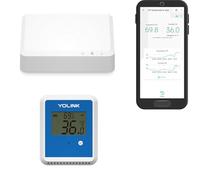 YoLink X3 Temperature & Humidity Data Logger, Hygrometer, Thermometer, 1/4 Mile Range, 5 Years Battery Life, Emails/Text/App Alerts. Pet Cage, Freezer, Greenhouse. 4G LTE Cellular Hub Included