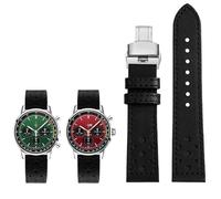 YOLIONU Leather Watch Strap For Breitling TOP TIME Little Ice Blue Panda(Black2)