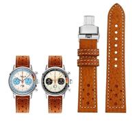 YOLIONU Leather Watch Strap For Breitling TOP TIME Little Ice Blue Panda(Brown white2)