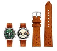 YOLIONU Leather Watch Strap For Breitling TOP TIME Little Ice Blue Panda(Brown1)