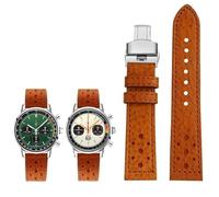 YOLIONU Leather Watch Strap For Breitling TOP TIME Little Ice Blue Panda(Brown2)