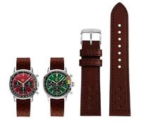 YOLIONU Leather Watch Strap For Breitling TOP TIME Little Ice Blue Panda(Dark brown1)