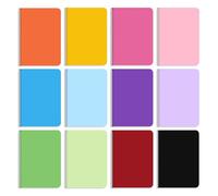 Yolistar 12 Pieces Small Notebook, A6 Notebook, Small Notebook with Kraft Paper Cover, Notepad, for Agendas, Planners, Notebooks, 14 cm x 9 cm, Pack of 30 Sheets (12 Colours)