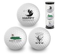 Yoljun 3pcs Funny Golf Ball Retirement Gift for Men Novelty Happy Retirement Gifts for Husband Dad