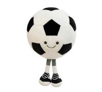 Yoljun Plush Football Cushion, Football Cuddly Toy Fabric Ball with Smiley Face, Softball Football Plush Cushion, Football Gifts for Boys & Football Lovers, Gift Football Boy, Approx. 22 cm
