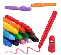 Yolkify 12 Colors Crayons for Kids, Twistable Crayons for Toddlers, Non-Toxic Washable Quick Drying, for Kids Ages 4-8 Indoor and Outdoor, No Mess Coloring Gifts for Boys and Girls