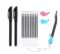 Yolkify 12 Pcs Magic Pens & Refills for Magic Practice Copybook, Invisible Ink Pen with Writing Grip for Kids 3+ Drawing, Reusable Handwriting Workbooks Practice