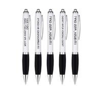 Yolkify 5 Pcs Funny Pens, Retractable Ballpoint Pens - Smooth Ink Flow, Comfortable Grip, Funny Pens for Work Colleagues, Novelty Funky Stationery, Office Accessories for Schools Offices Homes