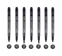 Yolkify Fineliner Pens, 7 Waterproof Quick-Drying Micron Pens, Drawing Pens for Engineering Drawing, Art Outlining, Sketching, Manga Anime Gifts