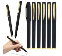 Yolkify Gel Pens Black Ink, Gel Pens for Writing, 6 Pack Black Pen, Rollerball Pen Fine 0.7mm Tip Smooth Writing, Fade Water Resistant Quick Drying, Roller Ball Pen for Home School Office Business