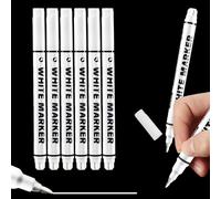 Yolkify White Gel Pen, 6Pcs White Ink Pens, 1.0mm Line Drawing Pen for Artists, Quick-drying Waterproof, Highlight Rollerball Pen for Black Paper Drawing Journaling Sketching Card Making & Crafting