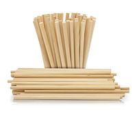 Yolli 25Pcs 114mm x 4mm (4.5") Round Wooden Lollipop Sticks Cake Pop Sticks for Crafts or Food Use Food Safe Dowling Lolly Sticks for Cake Pops