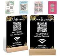 YoLLiEE Custom Business QR Code Sign Personalised Acrylic QR Plaque with Stand Scan to Pay Venmo Paypal CashApp Zelle Instagram Tiktok Beauty Pet Store Salon Hairdressers