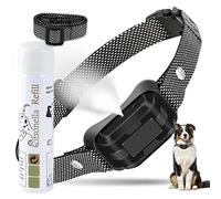YOLLIT Citronella Bark Collar, [Include a Refill] Automatic Stop Spray Collar for Medium Large Dogs Dog Safety Training Rechargeable Anti Barking Black with Refill