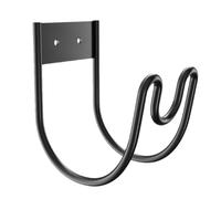 Yolnix Heavy Duty Garden Hose Wall Mount Holder, Rust Resistant Iron Rack | Durable Iron Material, Secure Wall Mount, Versatile Outdoor Storage For Yard And Garage Black 1pc