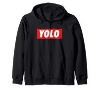 YOLO. You Only Live Once Meme Design Zip Hoodie