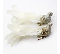 Yolococa 2pcs Champagne Christmas Tree Decoration birds