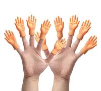 Yolococa Small Hands 10 Piece Miniature Finger Puppets with Left and Right Hands Tiktok Toys
