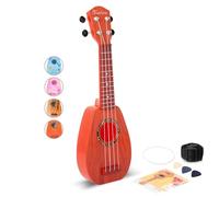 YOLOPARK - 17 inch kids toy guitar for girls boys mini ukulele with 4 strings to keep the tones can play for 3 4 5 6 7 year old kids musical instruments