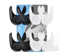 YOLOPARK Shoe Creases Protector, 4 Pairs Shoe Anti Creases Guard to Prevent Sneaker Creases for Men's 7.5-13 Women's 5-9, Black White, Women's US Size 5-9