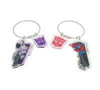 YOLOPARK Transformers G1 Keychain Set - Optimus Prime & Megatron - Classic Metal Collectible (6.6x3.4cm, 2-Pack)
