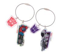 YOLOPARK Transformers G1 Keychain Set - Optimus-Prime & Megatron - Classic Metal Collectible (6.6x3.4cm, 2-Pack)