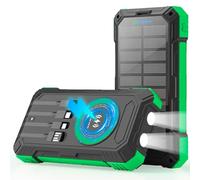 YOLOSKS Solar Charger Power Bank 49800mAh Wireless Portable Phone Charger, 22.5W QC3.0 Fast Charging Built in 4 Cables with USB C 6 Outputs & 2 Inputs for All Cell Phone
