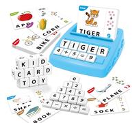 Yolscue - Matching letter games, 2 in 1 learning educational toys, number equality games, alphabet spelling reading flash cards, education gift toys