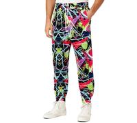 yolsun Men Joggers Sweatpants Unisex Funny 3D Print Graphic Sport Jogging Pants Casual Novelty Trousers with Pockets, Pink Green, Medium