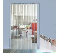 YOLTEC PVC Strip Curtain Clear Scratch Guard PVC Curtain Vinyl Roll Easy to Enter and Exit Dust and Heat Insulation Galvanized Parts for Freezer Room (Color : 2.0mm, Size : 1.05x2m/3.44x6.56ft)
