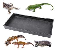 YOLUFER Reptile Food Water Bowl Plate Dish for Tortoise Crawl Pet Drinking and Eating Hallow Water Dish for Reptiles (Size1-S)