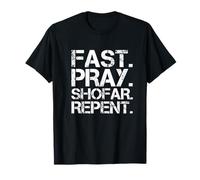 Yom Kippur Fast Pray Shofar Repent Fasting Jewish Holiday T-Shirt