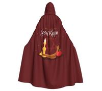 Yom Kippur Jewish Holiday Halloween Witch Cloak Unisex Hooded Cloak For Festive Party Costume