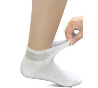 Yomandamor 5 Pairs Men's Bamboo Low Cut Trainer Socks Seamless Diabetic Socks,6-11