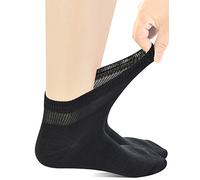 Yomandamor 5 Pairs Mens Coolmax Diabetic Ankle Socks with Seamless Toe and Extra-Wide Top