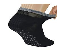 Yomandamor 6 Pairs Seamless Diabetic Socks for Men Bamboo Non Slip Grip Ankle Socks
