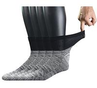 Yomandamor Men's 4 Pairs Bamboo Diabetic Ankle Socks with Seamless Toe and Cushion Sole,L Size