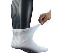 Yomandamor Mens Bamboo Seamless Diabetic Socks Soft Top Ankle Socks,6 Pairs Size 6-11 UK