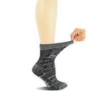 Yomandamor Women's 3 Pairs Bamboo Non-Binding Quarter Thermal Warm Winter Socks with Seamless Toe and Full Cushion