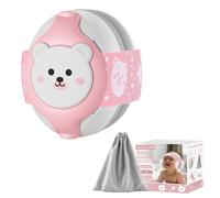 YomauiYee Baby Headphones, Hearing Protection for 0-36 Months, 25dB NRR, Noise Cancelling for Babies with Bear Design, Baby Airplane Essentials for Travel/Improves Sleep/Outdoor (Pink)