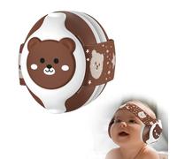 YomauiYee Baby Headphones, Hearing Protection for 0-36 Months, 25dB NRR, Noise Cancelling for Babies with Bear Design, Baby Airplane Essentials for Travel/Improves Sleep/Outdoor (Brown)