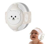 YomauiYee Baby Headphones, Hearing Protection for 0-36 Months, 25dB NRR, Noise Cancelling for Babies with Bear Design, Baby Airplane Essentials for Travel/Improves Sleep/Outdoor (Starlight)