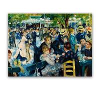Yomcut Pierre Auguste Renoir Canvas Prints - Bal du moulin de la Galette Poster - Cool Wall Decor - Abstract Oil Painting Reproduction for Bedroom Living Room Office Unframed,12×16in/30×40cm