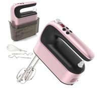 Yomelo 9 Speed Digital Hand Blender, Powerful 400W DC Motor, Electric Hand Blender with Pressure Storage Box, 5 Stainless Steel Accessories